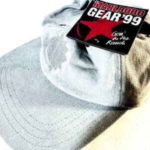 Marlboro Hat NWT Trucker Baseball Vintage Beige Creme Tan Off White